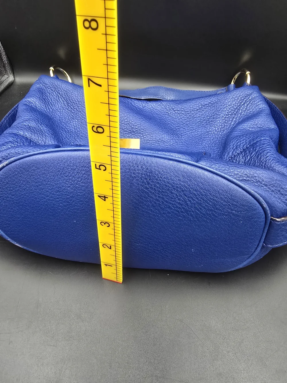 Michael Kors Blue Pebbled Leather Hobo Bag